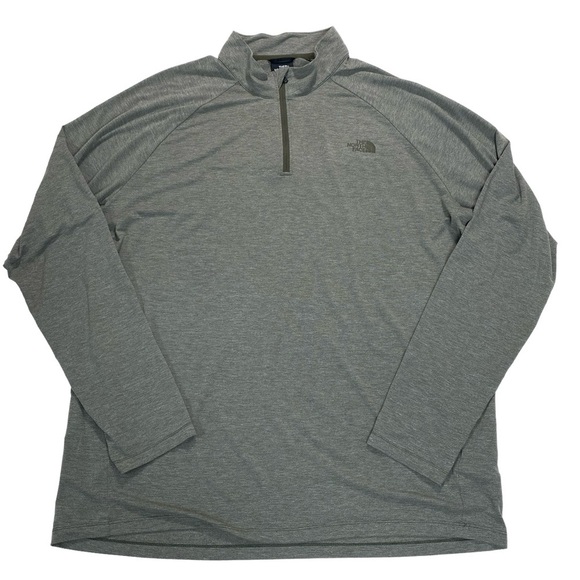 The North Face Wander 1/4 Zip Pullover Shirt in Green Heather Size XXL NF0A5371 - Picture 6 of 9